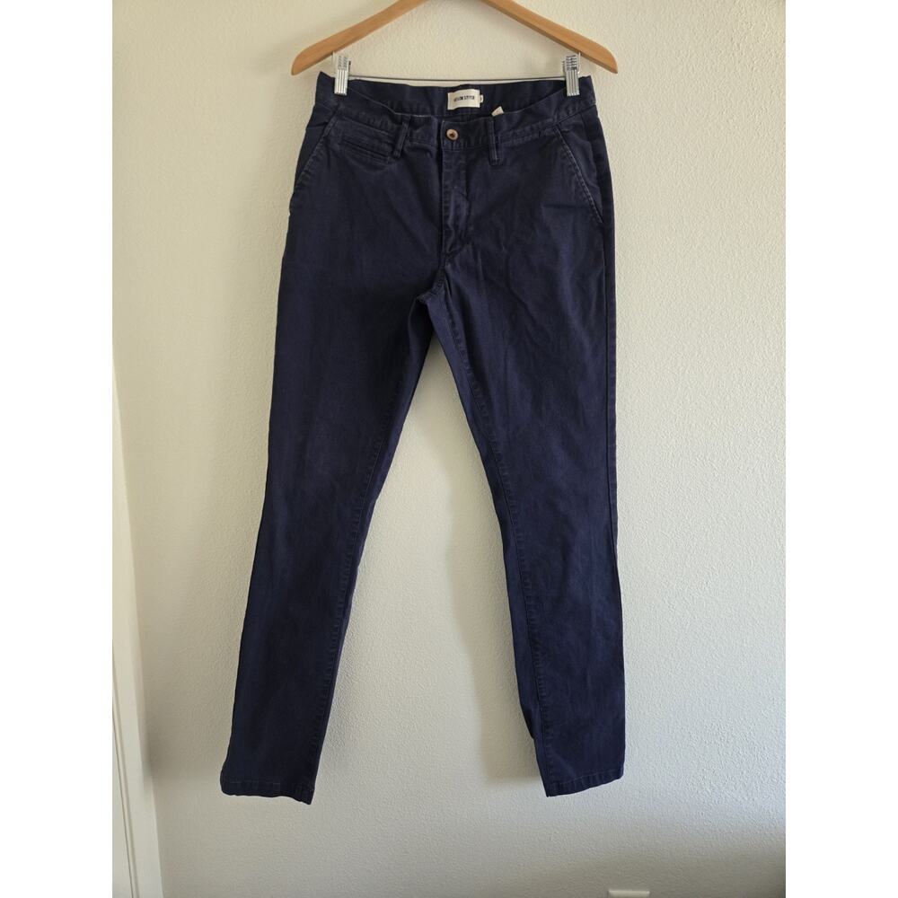 Taylor Stitch Mens 32x34 The Slim Chino Pants Navy Blue Organic Cotton Americana
